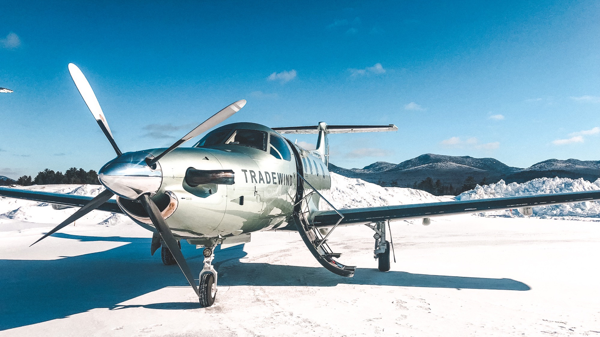 Plane in the Mountains